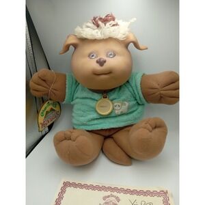 Cabbage Patch Kids Koosas‎ Dog CPK 1983 With Cat Shirt & Collar Vintage Soft